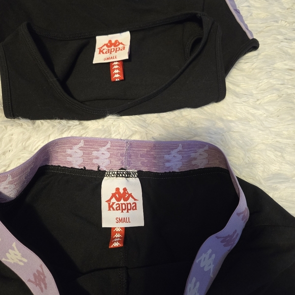 Kappa Set Top/Leggings  Women's  Size Small Color Black/Purple - Picture 9 of 9